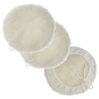 Premium 7 Inch Wool Buffing Pads (3 Pack) - Synthetic Wool Buffer Pads, Polishing Pad for Car Detailing - 1 Inch Thick Pile, Tie-On Bonnet Buffing