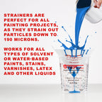 190 Micron Filter Tips Ultra-Fine Paint Strainer (Case of 1000) - Pure Blue Nylon Mesh Cone Strainer - Paint Filter Cones for Auto, House & Hobby