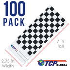 Paint Color Matching Spray Out Cards (Pack of 100) - Checkered Test Panels for Coating Coverage, Hiding Power, Sheen, Automotive, Bodyshop
