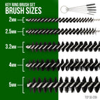 12 Piece Airbrush Cleaning Kit - 5 pc Cleaning Needles, 5pc Cleaning Brushes, 1 Wash Needle, How to Book
