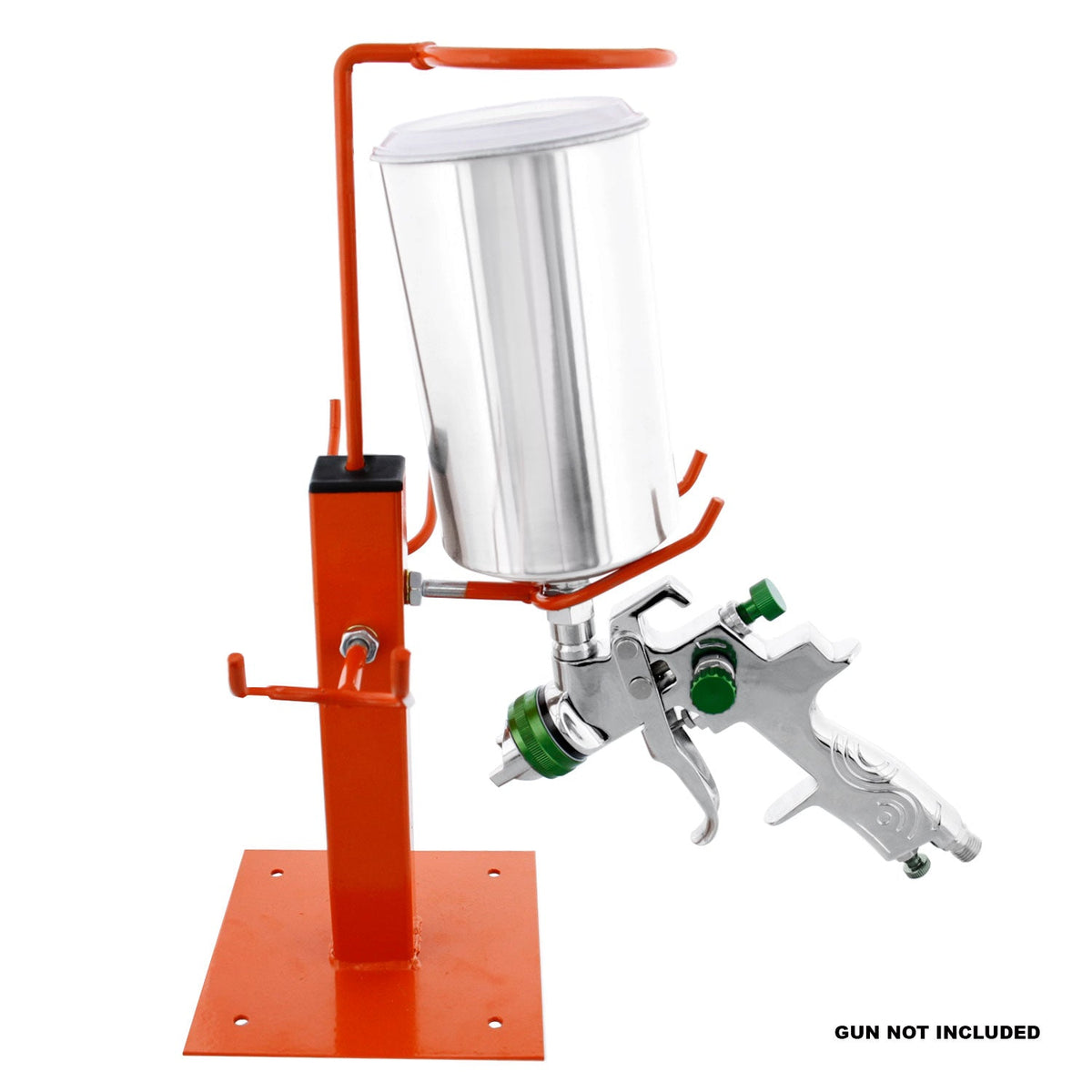 Gravity Feed Paint Triple Spray Gun Holder Stand with Strainer Holder, Holds 3 HVLP Guns, Bench Mount