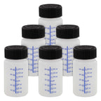 2-Ounce Paint Touch-Up Bottles with Safety Lids (6 Pack), Mixing Ball, and Applicator Brush - 60ml Fluid Capacity for Auto, Car, and Craft Projects