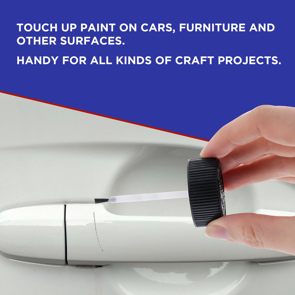 4.5-Ounce Paint Touch-Up Bottles with Safety Lids (Box of 72), Mixing Ball, and Applicator Brush - 140ml Fluid Capacity for Auto, Car, and Craft
