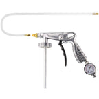 Air Undercoating Spray Gun with Gauge, Includes 22" Long Flexible Extension Wand with Multi-Directional Nozzle - Sprayable Bed Liner, Rubberized