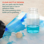 144-Pack Wool Daubers with Clear Plastic Bottles, 4 oz. (120 ml) - Safety Lids, Applicator Ball Brushes for Leather Dye, Dyeing, Painting, Gluing