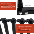 5-Lite Truck Bed Windshield Rack - Mobile 5 Slot Auto Glass Cargo Protection Management Rack - Safety Rubber Foam Pads, Mast Locks