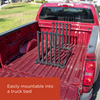 5-Lite Truck Bed Windshield Rack - Mobile 5 Slot Auto Glass Cargo Protection Management Rack - Safety Rubber Foam Pads, Mast Locks