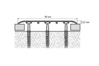 Aluminium Door Threshold Strip 80 MM x 930 MM Length Invisible Installation Anodised LWPO80W