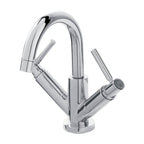 Meander Tec Lever Dual Handle Mono Basin Mixer Tap with Waste