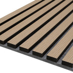 Acoustic Slat Wood Wall Panel - Luxury Oak & Black Felt