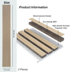 Acoustic Slat Wood Wall Panel - Luxury Oak & Black Felt