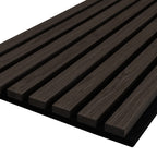 Acoustic Slat Wood Wall Panel - Dark Walnut & Black Felt