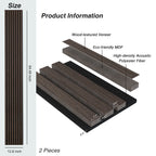 Acoustic Slat Wood Wall Panel - Dark Walnut & Black Felt