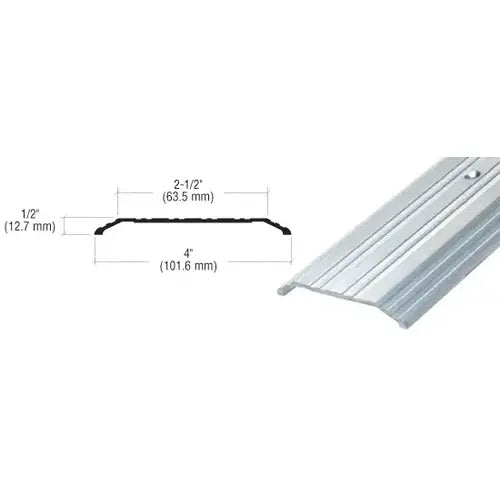 CRL Aluminum 4" x 1/2" Saddle Threshold - 36-1/2" Long - TH014A36