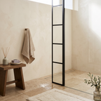 Aspect 8mm Glass Wetroom Return Panel - Matt Black