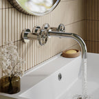 Revolve 3 Hole Wall Mounted Basin Mixer Tap