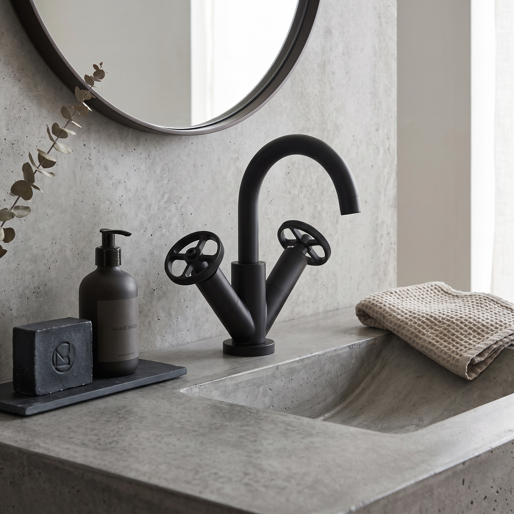Revolve Mono Basin Mixer Tap With Push Button Waste