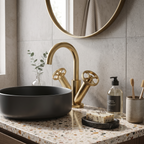 Revolve Mono Basin Mixer Tap With Push Button Waste