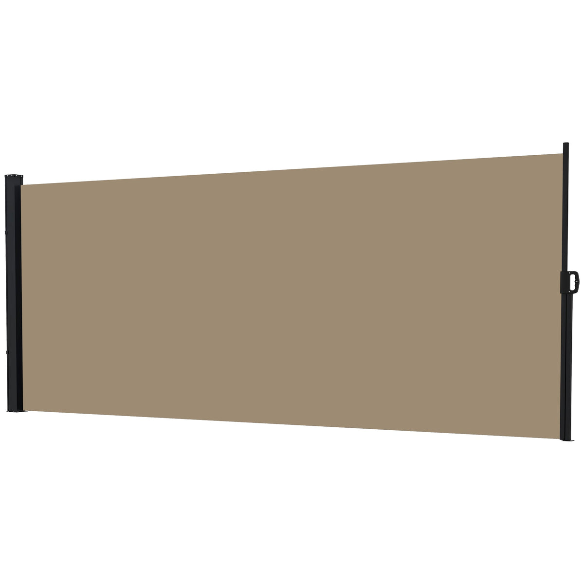 13' x 6' Retractable Side Awning, Full Cassette Privacy Screen, Khaki