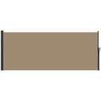 13' x 6' Retractable Side Awning, Full Cassette Privacy Screen, Khaki