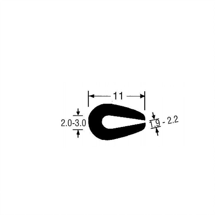 TSEC 1536 Heavy Duty EPDM Rubber Edge Trim – Flexible Edging Seal (1mm–3.5mm Panel Fit)
