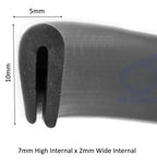Jaguar XK8 / XKR X100 Door Frame Seal Trim – Roof & Window Rubber Seal (1997–2005) - 6m