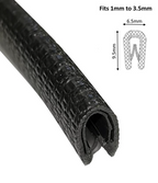 TSEC1400 Small PVC Edge Trim – Flexible Self Grip Edge Protector (1mm–3.5mm Panel Fit)