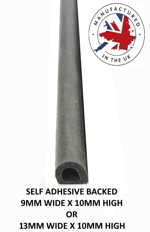 Self-Adhesive EPDM Sponge Double D Seal – Hollow Foam Rubber Weatherproof Strip