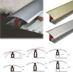 TTC 40mm Aluminium Door Threshold T-Bar Trim – Adjustable Easy Clip