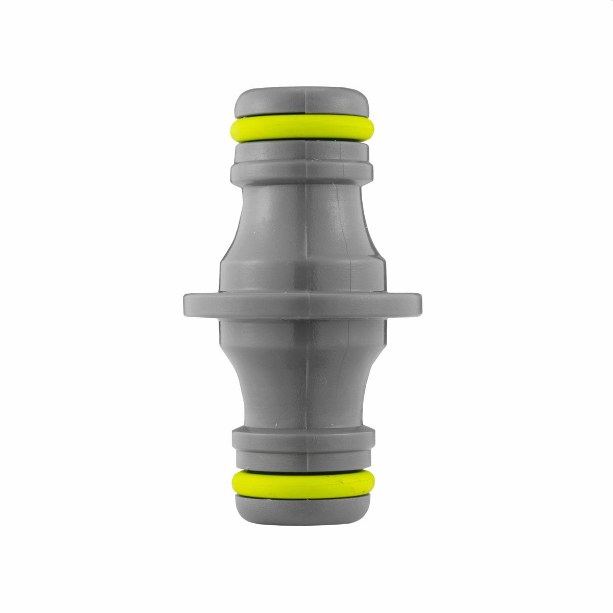 IBC 2” S60X6 Cap with Threaded Hose Fitting, Double Male and Hose Connector Lime