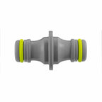 IBC 2” S60X6 Cap with Threaded Hose Fitting, Double Male and Hose Connector Lime