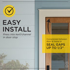 Premium Rubber PLATINUM™ Top and Sides Door Seal for Doors with Kerf/Channel
