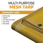 Tan Mesh Tarp 20' x 20' (Returned Discounted)