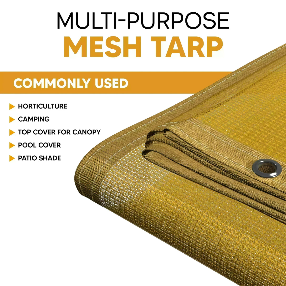 Tan Mesh Tarp 20' x 20' (Returned Discounted)
