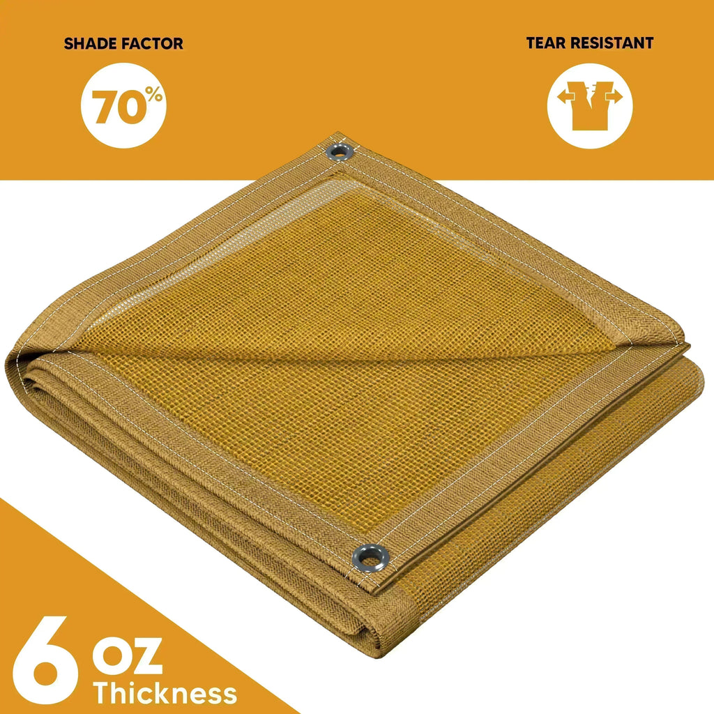 Tan Mesh Tarp 20' x 20' (Returned Discounted)