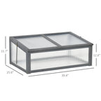 NookGrow Ground Cold Frame Greenhouse, 39" x 26" x 16", Gray
