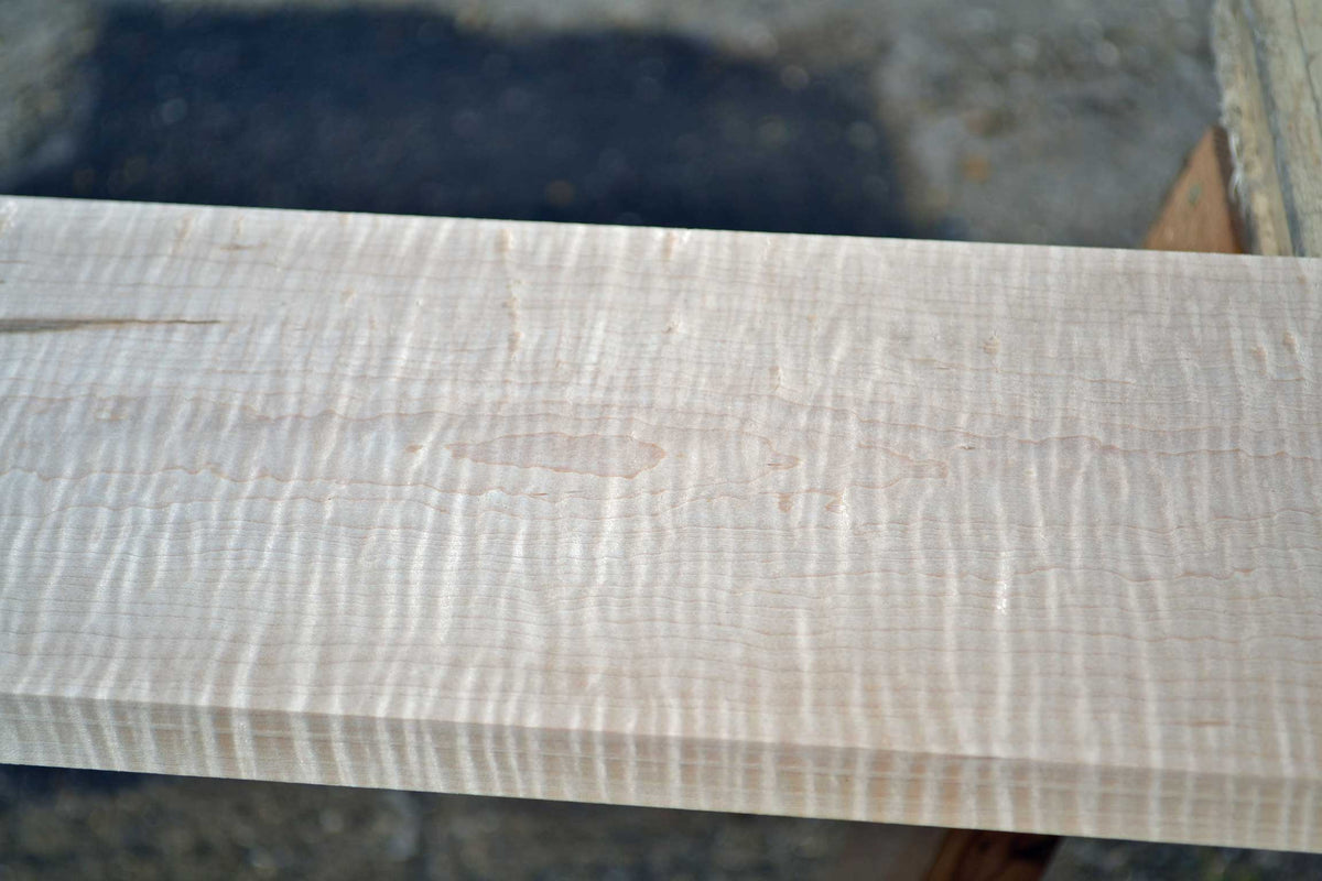 Tiger Stripe White Maple Board | AAA+ Figure 4 Sides