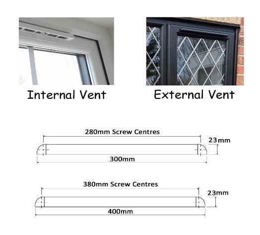Premium Trickle Window Frame Vent - Mixed Colour