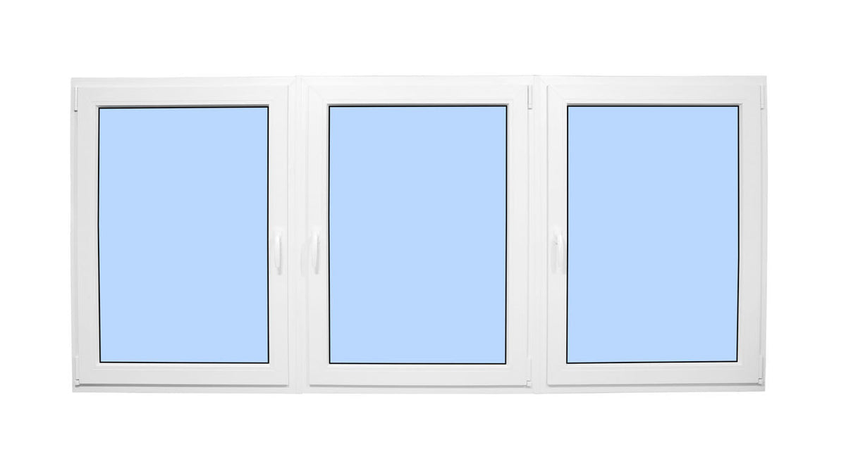 72"x36" Triple Sash European uPVC Tilt and Turn Window