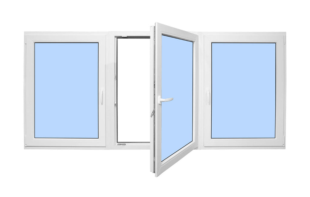 72"x36" Triple Sash European uPVC Tilt and Turn Window