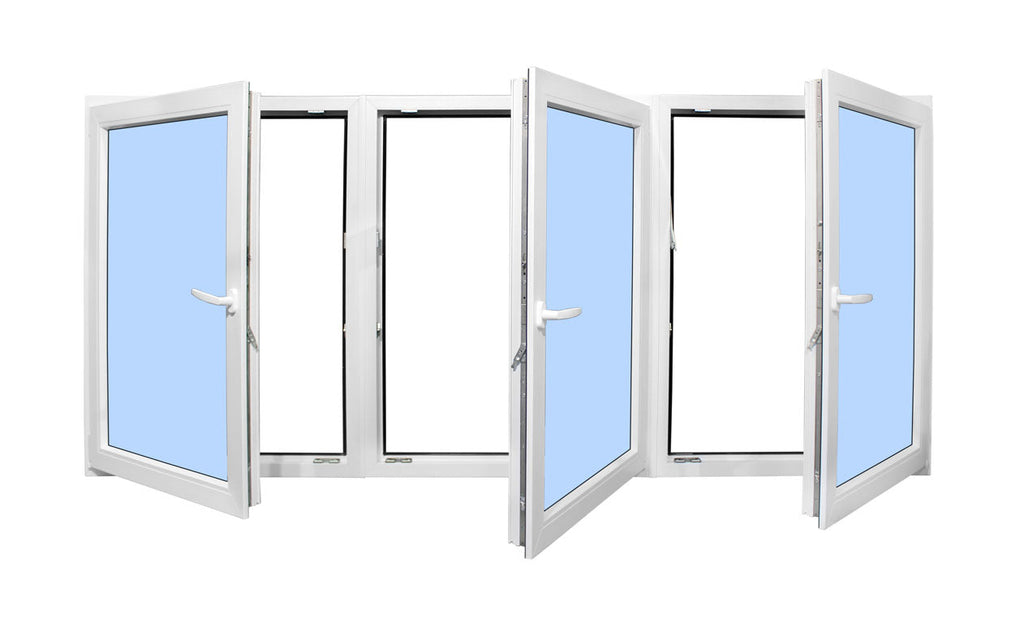 84"x60" Triple Sash European uPVC Tilt and Turn Window