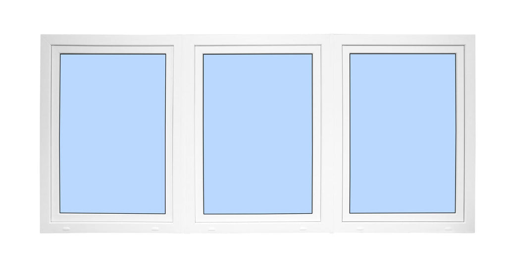 90"x48" Triple Sash European uPVC Tilt and Turn Window