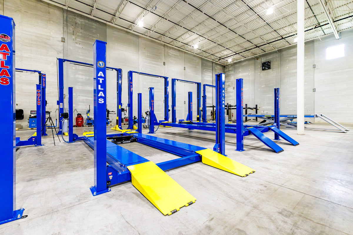 Atlas 414A 14,000 lb Alignment 4-Post Lift with Turntables