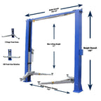Tuxedo TP11KC-DX 11,000 lb Two-Post Clear Floor Lift — Bi-Symmetric, 3-Stage Arms, Direct Drive