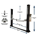 Tuxedo TP9KF-TUX 9,000 lb Two Post Floor Plate - Symmetric