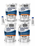 Dolphin Glaze Brushable Very Fine Finishing Stopper, Turquoise, 440ml Filler Bag, 4 Pack
