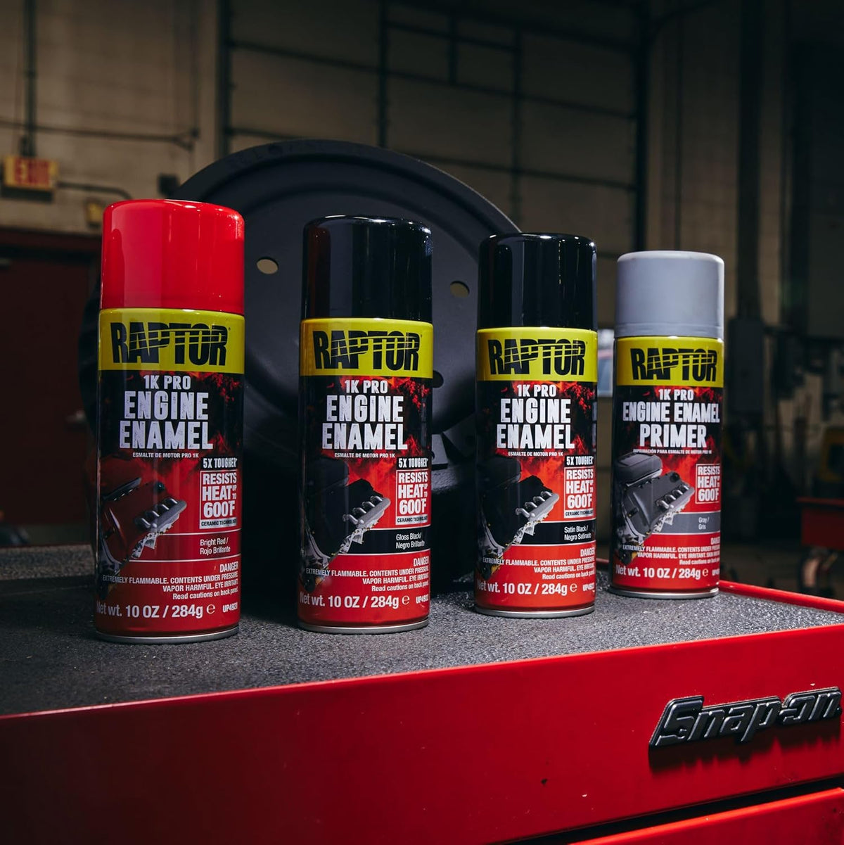 Engine Enamel Primer Spray, Professional Grade, Superior Adhesion For High Heat, Satin Black