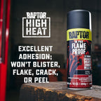 Flameproof Automotive Body Paint, Professional Grade, Extra Tough Protective Spray Paint For High Heat, Satin Clear