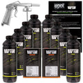 Black - U-POL Urethane Spray-On Truck Bed Liner Kit with included Spray Gun, 8 Quarts