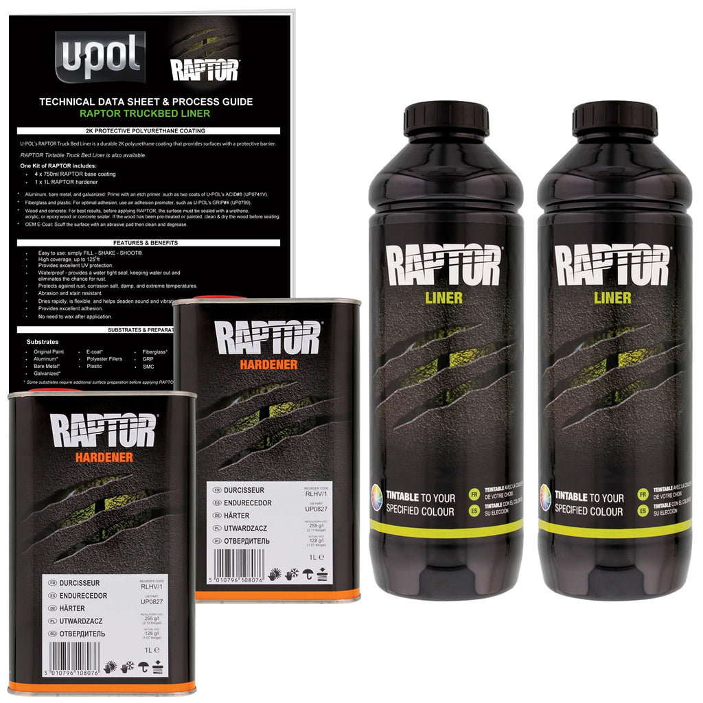 Tintable - U-POL Urethane Spray-On Truck Bed Liner & Texture Coating, 2 Quarts